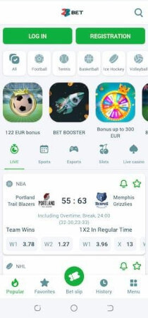 22Bet Android app