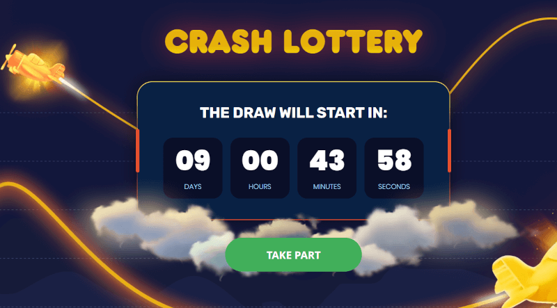 Crash Lottery Bonus at 22Bet